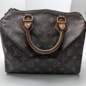 PRE-OWNED LOUIS VUITTON MONOGRAM SPEEDY 25 PLEASE READ THE FULL DESCRIPTION!!!
